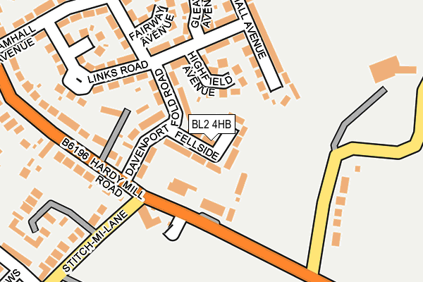 BL2 4HB map - OS OpenMap – Local (Ordnance Survey)