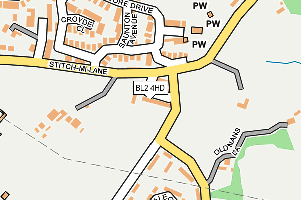 BL2 4HD map - OS OpenMap – Local (Ordnance Survey)