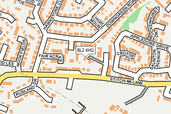 BL2 4HQ map - OS OpenMap – Local (Ordnance Survey)