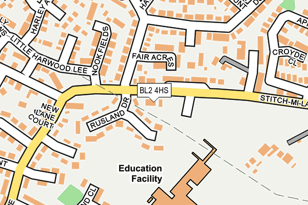 BL2 4HS map - OS OpenMap – Local (Ordnance Survey)