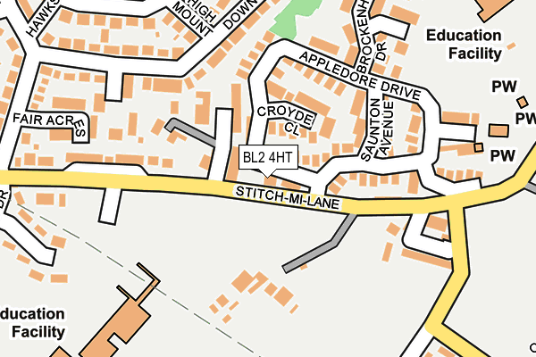 BL2 4HT map - OS OpenMap – Local (Ordnance Survey)