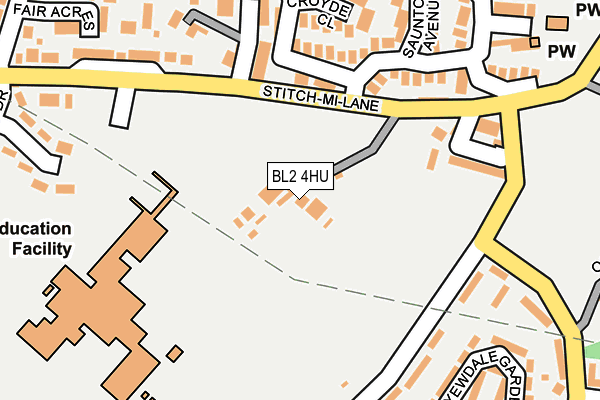 BL2 4HU map - OS OpenMap – Local (Ordnance Survey)
