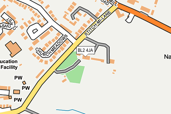BL2 4JA map - OS OpenMap – Local (Ordnance Survey)