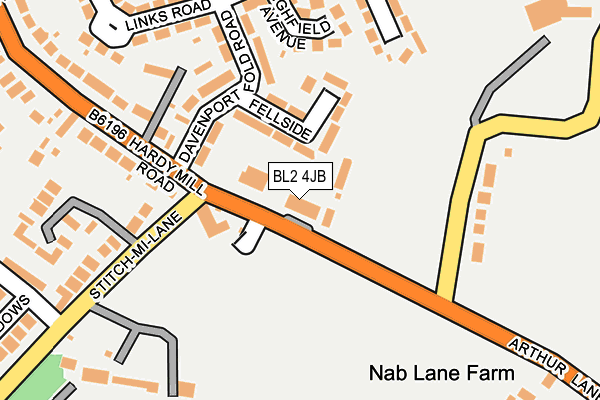 BL2 4JB map - OS OpenMap – Local (Ordnance Survey)