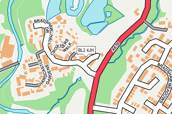 BL2 4JH map - OS OpenMap – Local (Ordnance Survey)