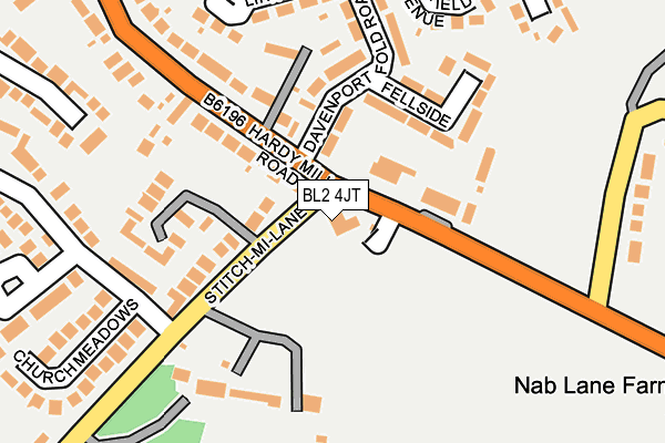 BL2 4JT map - OS OpenMap – Local (Ordnance Survey)