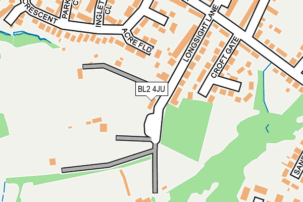 BL2 4JU map - OS OpenMap – Local (Ordnance Survey)