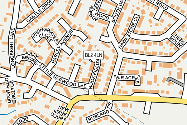 BL2 4LN map - OS OpenMap – Local (Ordnance Survey)