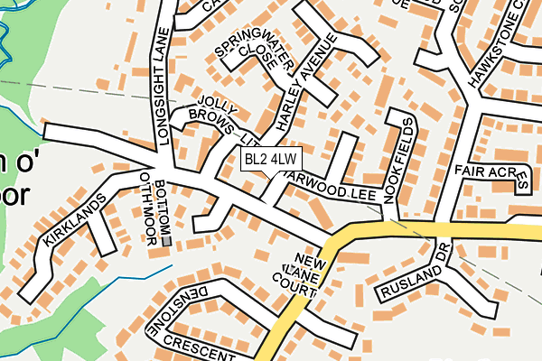 BL2 4LW map - OS OpenMap – Local (Ordnance Survey)