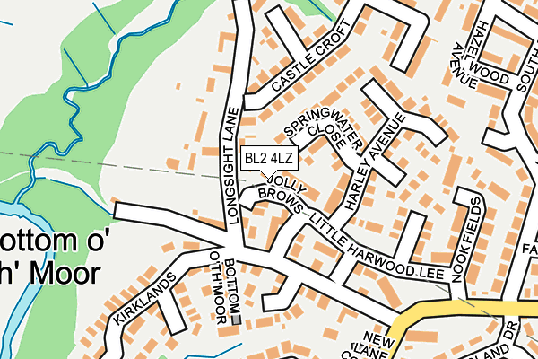 BL2 4LZ map - OS OpenMap – Local (Ordnance Survey)