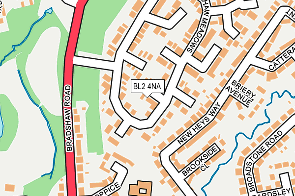 BL2 4NA map - OS OpenMap – Local (Ordnance Survey)