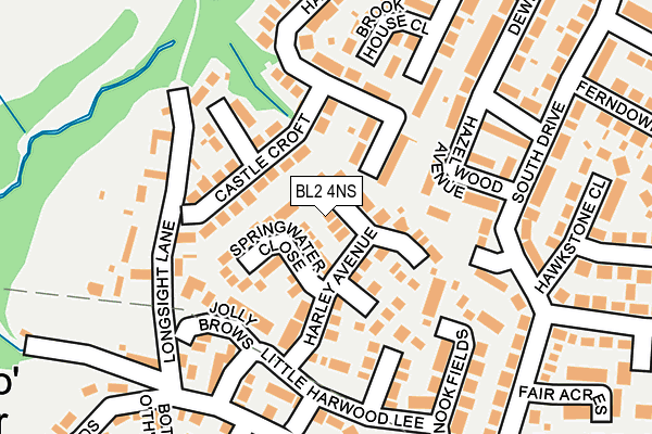 BL2 4NS map - OS OpenMap – Local (Ordnance Survey)