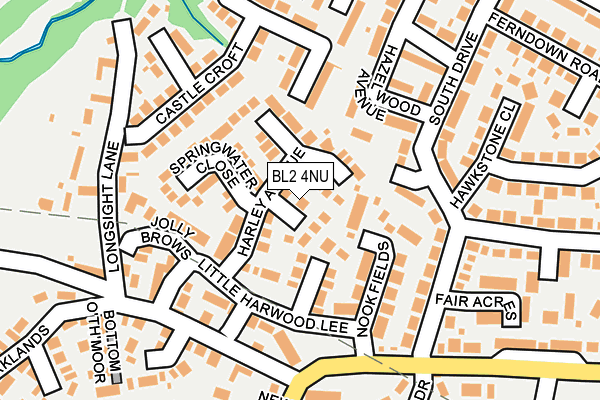 BL2 4NU map - OS OpenMap – Local (Ordnance Survey)