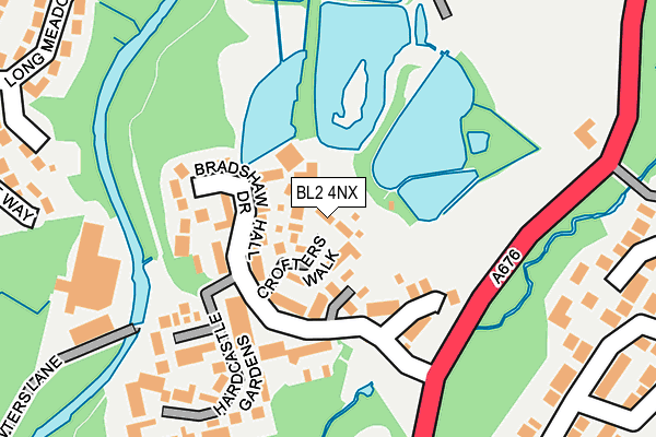 BL2 4NX map - OS OpenMap – Local (Ordnance Survey)