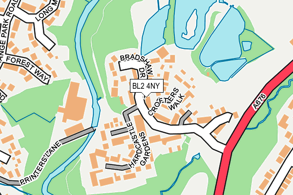 BL2 4NY map - OS OpenMap – Local (Ordnance Survey)