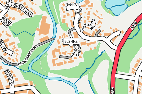 BL2 4NZ map - OS OpenMap – Local (Ordnance Survey)