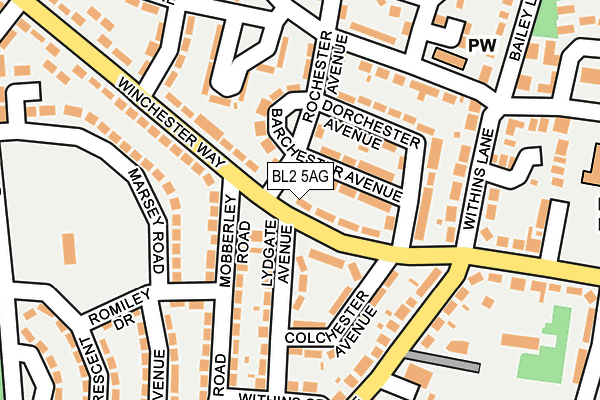 BL2 5AG map - OS OpenMap – Local (Ordnance Survey)