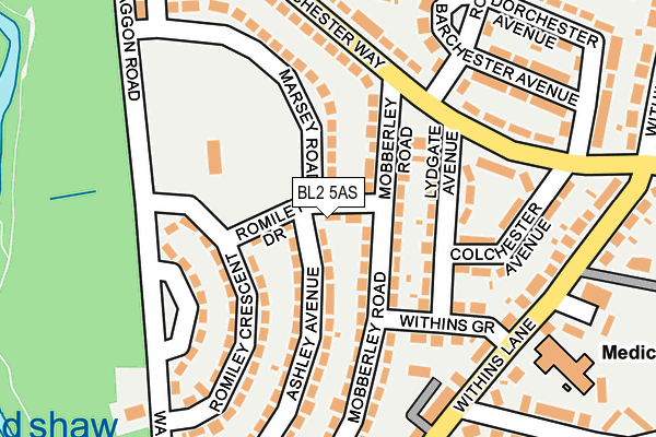 BL2 5AS map - OS OpenMap – Local (Ordnance Survey)