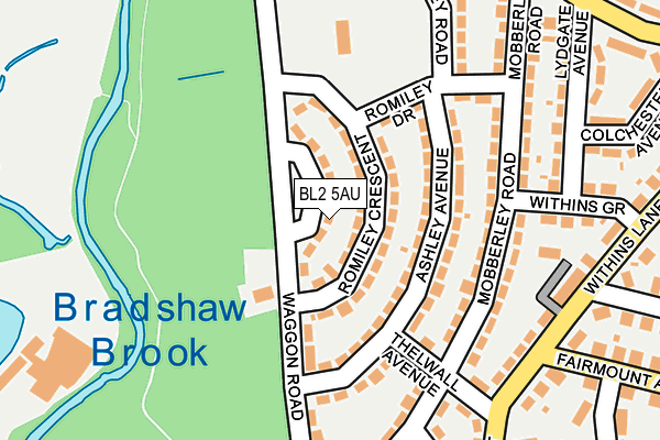 BL2 5AU map - OS OpenMap – Local (Ordnance Survey)