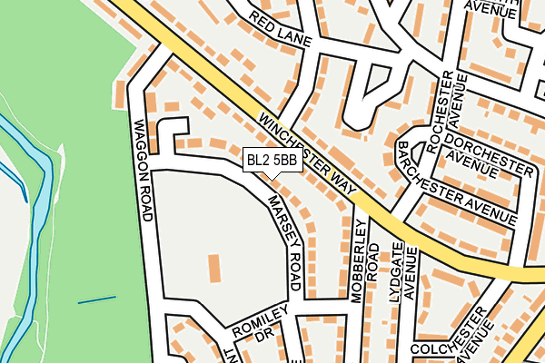 BL2 5BB map - OS OpenMap – Local (Ordnance Survey)