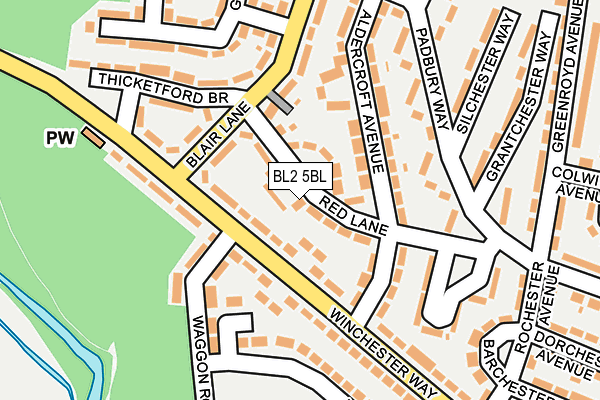 BL2 5BL map - OS OpenMap – Local (Ordnance Survey)