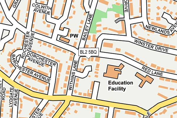 BL2 5BQ map - OS OpenMap – Local (Ordnance Survey)