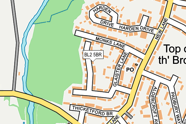 BL2 5BR map - OS OpenMap – Local (Ordnance Survey)