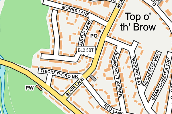 BL2 5BT map - OS OpenMap – Local (Ordnance Survey)