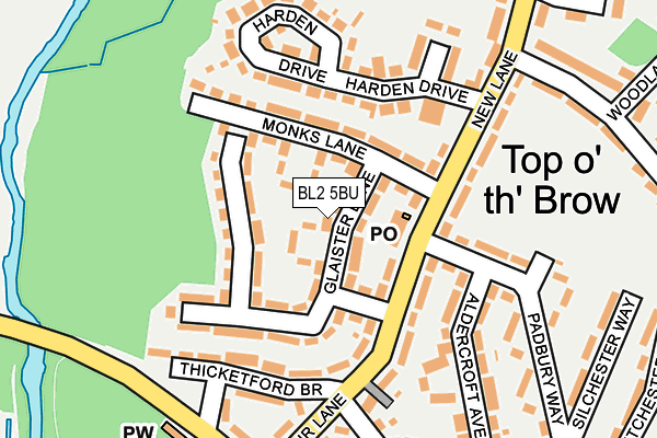 BL2 5BU map - OS OpenMap – Local (Ordnance Survey)