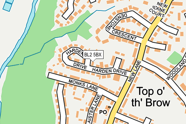 BL2 5BX map - OS OpenMap – Local (Ordnance Survey)
