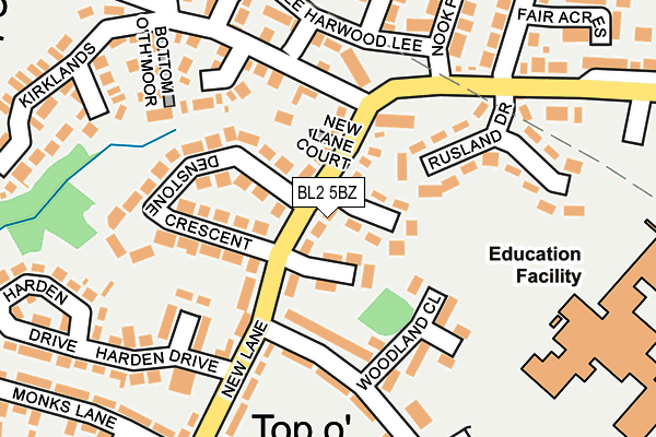 BL2 5BZ map - OS OpenMap – Local (Ordnance Survey)