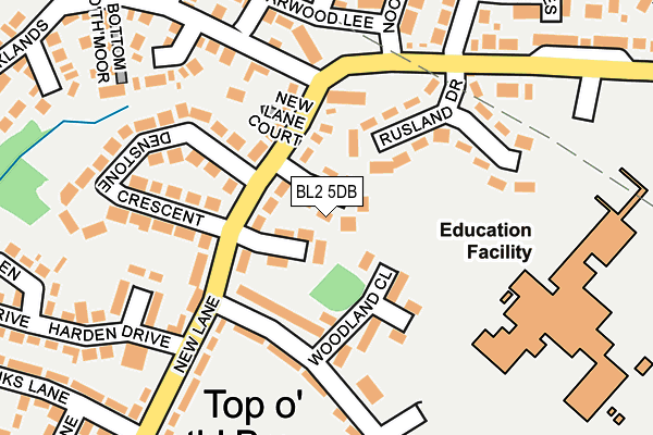 BL2 5DB map - OS OpenMap – Local (Ordnance Survey)