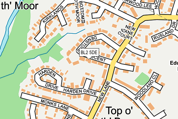 BL2 5DE map - OS OpenMap – Local (Ordnance Survey)
