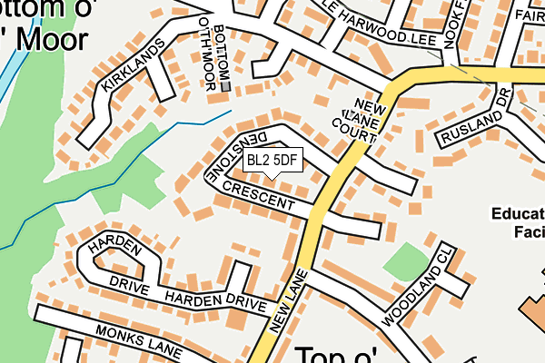 BL2 5DF map - OS OpenMap – Local (Ordnance Survey)