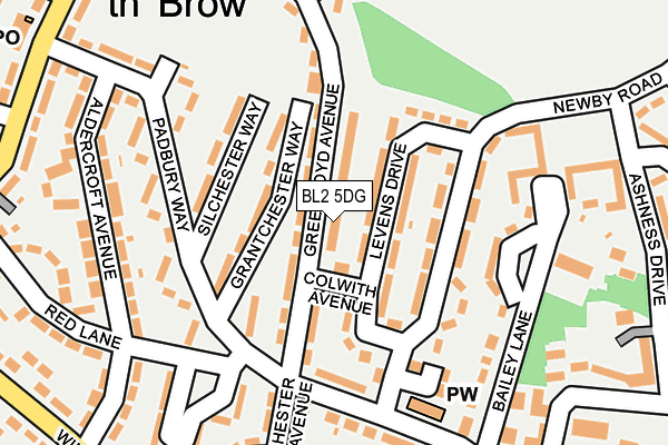 BL2 5DG map - OS OpenMap – Local (Ordnance Survey)