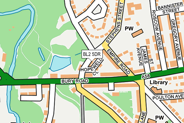 BL2 5DR map - OS OpenMap – Local (Ordnance Survey)