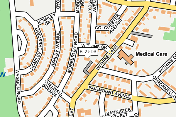 BL2 5DS map - OS OpenMap – Local (Ordnance Survey)