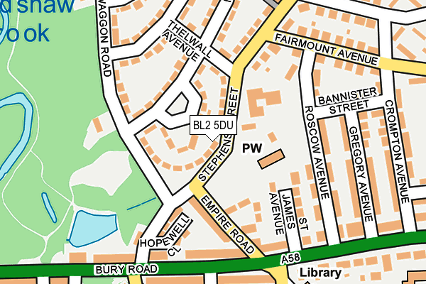 BL2 5DU map - OS OpenMap – Local (Ordnance Survey)