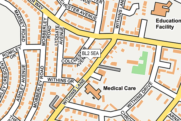 BL2 5EA map - OS OpenMap – Local (Ordnance Survey)
