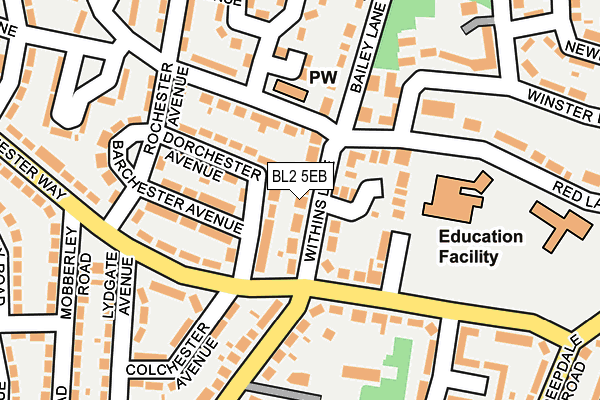 BL2 5EB map - OS OpenMap – Local (Ordnance Survey)