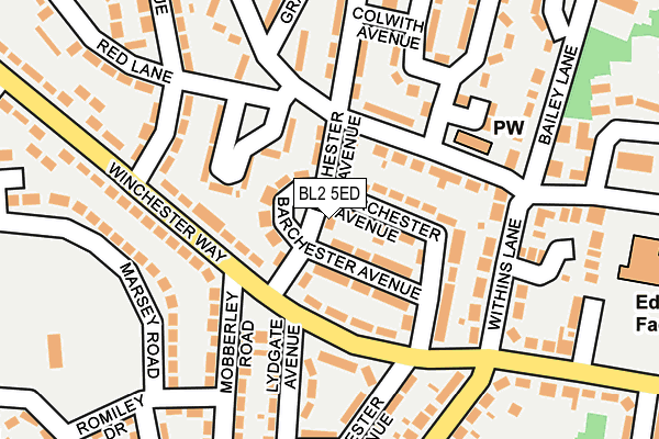BL2 5ED map - OS OpenMap – Local (Ordnance Survey)