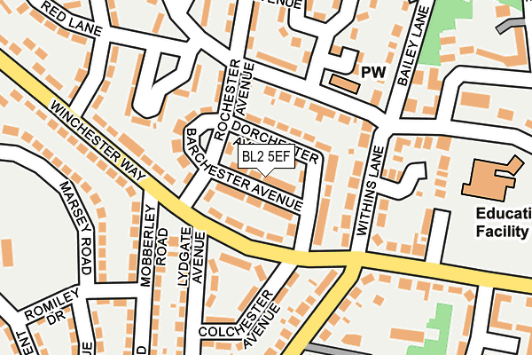 BL2 5EF map - OS OpenMap – Local (Ordnance Survey)