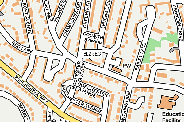 BL2 5EG map - OS OpenMap – Local (Ordnance Survey)