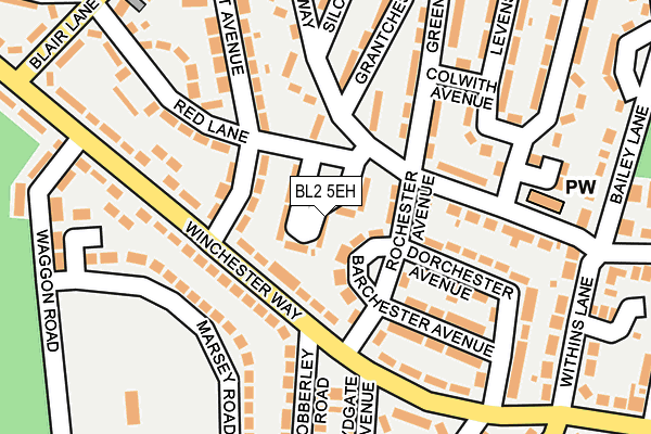 BL2 5EH map - OS OpenMap – Local (Ordnance Survey)