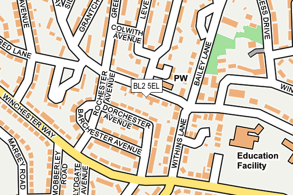 BL2 5EL map - OS OpenMap – Local (Ordnance Survey)