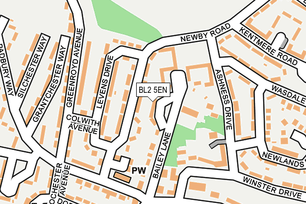 BL2 5EN map - OS OpenMap – Local (Ordnance Survey)