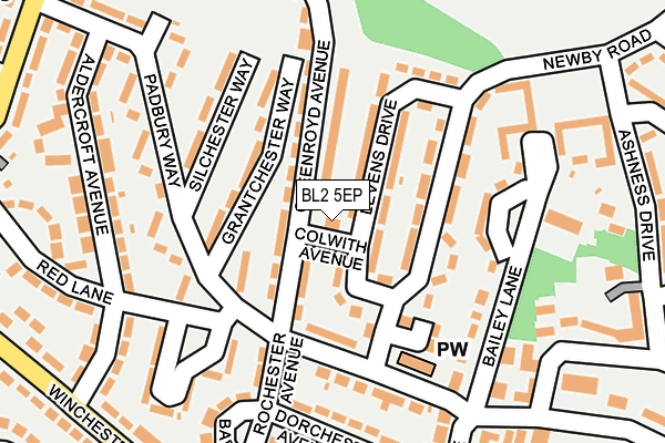 BL2 5EP map - OS OpenMap – Local (Ordnance Survey)