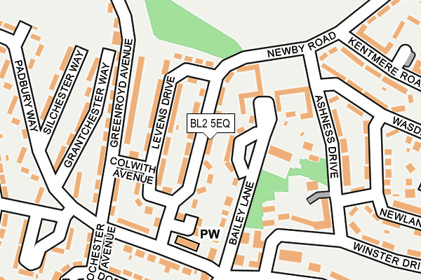 BL2 5EQ map - OS OpenMap – Local (Ordnance Survey)