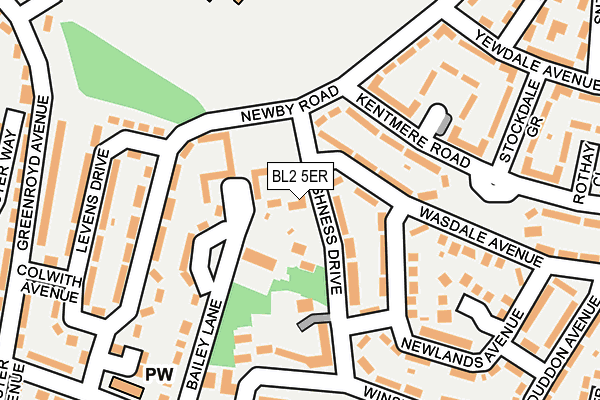BL2 5ER map - OS OpenMap – Local (Ordnance Survey)