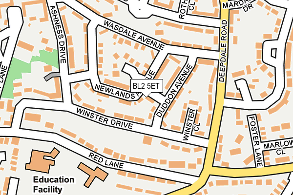 BL2 5ET map - OS OpenMap – Local (Ordnance Survey)